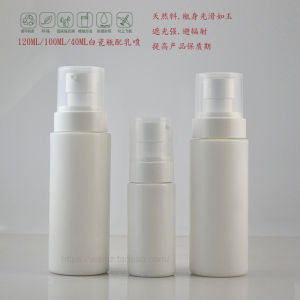 Cylindrical White Porcelain Water Bottle 120ML 100ML 40ML with White Lotion Spray Head Or Inner Plug Essence Liquid Sub-Bottle