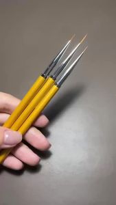 3Pcs Nail Art Liner Brushes French Stripe 3D Tips Line Stripes DIY Drawing Pen UV Gel Brushes Painting Manicure Nail Tool Sets