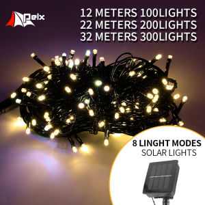 Solar 100/200/300LED 8 Lighting Modes Solar String Light Outdoor Solar Christmas Light Decoration Light Garden Lamp