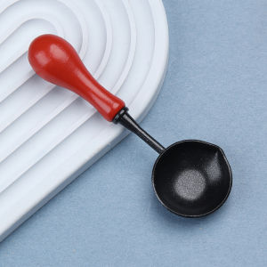 Non-Stick Fire Seal Spoon Ins Art Style Wooden Handle Heat Resistant Wax Melter Anti-Adhesive Easy to Clean Business Tool