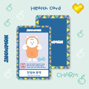 Thẻ kim bài hộ mệnh Snowmon Moni đáng yêu cầu sức khỏe
