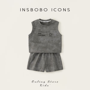Bộ Đồ Hai Mảnh INSbobo Dành Cho Bé Trai Mùa Hè 2025 Bộ Đồ Thường Ngày Bằng Cotton 100% Cho Bé Trai Từ 6 Tháng Đến 6 Tuổi