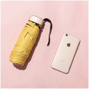 🇸🇬 Ready Stock Mini Folding Umbrella Lightweight Creative Sunny Uv-Resident Black Layer Small Pocket Fashional UV50 Umbrella Teachers Day Gift