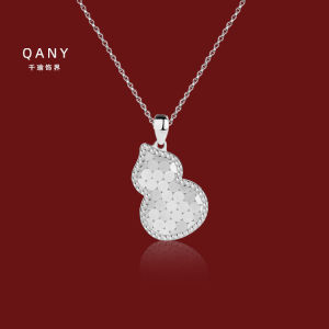 New 2025 Silver Gourd Necklace Womens Fashion Jewelry Lockbone Chain  out Chinese Style ness Decoration Accessories