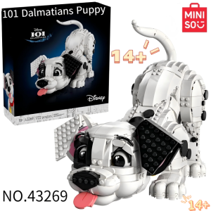 1722pcs MINISO Disney Popular Movie Game 101 Dalmatians Puppy 43269 Building Block Puzzle Model For Kids Holiday Birthday Gifts
