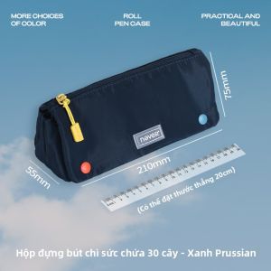 NEVER | Vỏ Bút Dung Lượng Lớn Thiết Kế Đẹp Mắt Phong Cách Hàn Quốc Màu Đơn Sắc