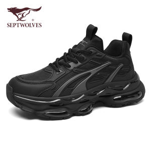 Septwolves Winter Mens Shoes 2025 New Korean Style Thick Bottom Heightening Dad Shoes Low Cut Casual Footwear for Teens And Young Men
