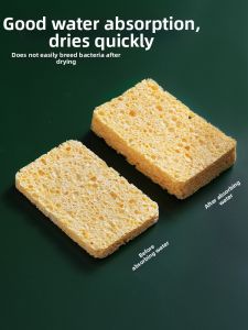 Natural Oiled Wood Pulp Sponge Dishwashing Cloth
