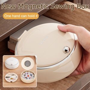 New Magnetic Sewing Box With Thread All-in-one Storage Portable Sewing Kit Folding Tool Case For Daily Us