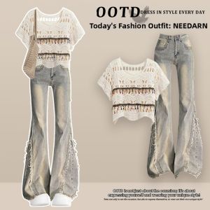 NEEDARNA | Stylish Elegant Two-piece Outfit For Petite Jeans