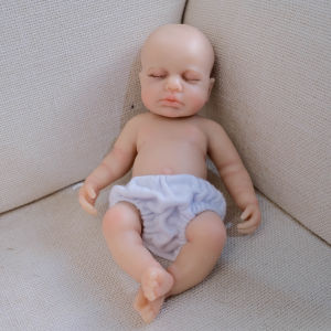 NPK 12inch Full Solid Silicone Flexible Super Soft Doll Lifelike Real Touch Mini Doll Cute Collectible for Enthusiasts