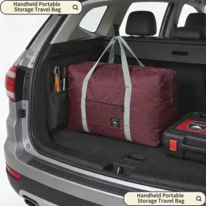 1pc Fashionable Printed Hand Luggage Bag Portable Short Distance Travel Bag Household Moving Bag Large Capacity Foldable Bag