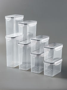 MRUN | Transparent High Tall Airtight Storage Box with Lid and Scale