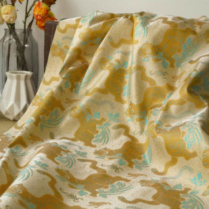 Tiger Pattern Yarn-dyed Jacquard Fabric Hand-sewing DIY Clothing Bag Fabric Material By Meter
