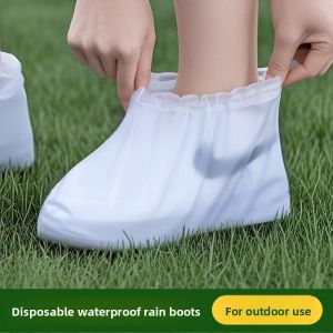 abeso | Waterproof Portable High-top Disposable Rain Shoes for Adults
