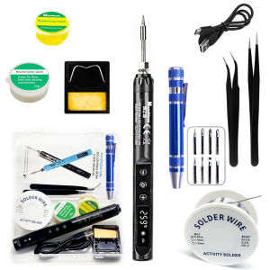 Black USB soldering iron sleeve USB soldering iron portable soldering iron set multifunctional soldering tool
