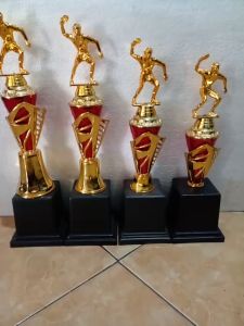 Piala Lomba Juara 1 2 3 4 (PEMAIN TENIS MEJA BODY MERAH RASER) "costum" FREE STICKER (BOLEH satuan)TERMASUK SETICKER DAN FREE DESIGN