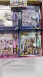 Bandai | 2026 Hot Girl group Girls Notebook Cartoon Stationery Set Notebook and Ballpoint Pen Small Set Student Gift Stationery