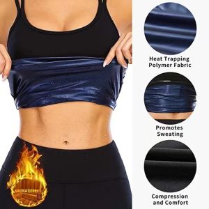 Women Men Sweat Enhancing Body Shaper Fitness Sauna Suit Waist Trainer Tummy Workout Tank Top