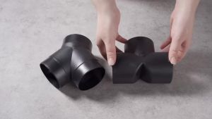 75mm Elbow Pipe Outlet Exhaust Air Vent Ducting Y T Pipe Joiner Connector Diesel Heater Air Duct Connector Heater Vent Splitter