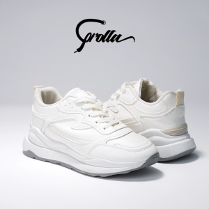 Corolla รองเท้าผ้าใบหนังผู้หญิง พื้นรองเท้าดูดซับแรงกระแทกต้านเชื้อแบคทีเรีย ระบายอากาศได้ดี แนะนำให้ซื้อหนึ่งไซส์ ขาว