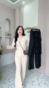 Set Bộ Nữ Thun Tăm Quần Suông Áo Tay Dài Đóng Cúc Nhún Xếp Ly Mặc Nhà Đi Chơi Đẹp Thời Trang Giá Rẻ Nhất Sale Ngay Tại Lazada