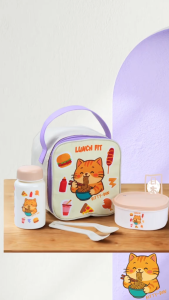 Set Tas Bekal MOKA Lunch Bag Set Of 4pcs - nico shopping