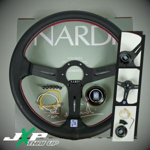 Nardi 14 inch diameter Steering Wheel Black Spoke Made in Thailand