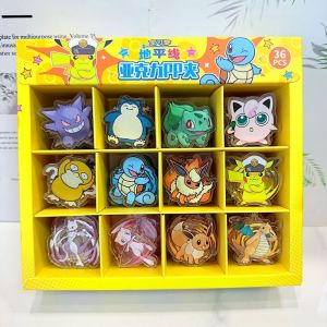 Bandai | New Pokémon Double-Sided PP Folder Cartoon Notebook Clip Acrylic Stationery Memo Clip Cute Creative Butt Clip