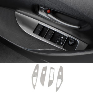 Stainless Steel Car Window Glass Lift Switch Button Panel Frame Cover Trims Sticker For Toyota Corolla E210 2019-2024 Hybrid