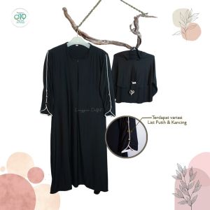Gamis Anak Perempuan Mecca Abaya Set Hijab Usia 4-10 Tahun Bahan Jersey Premium Trendy Kekinian