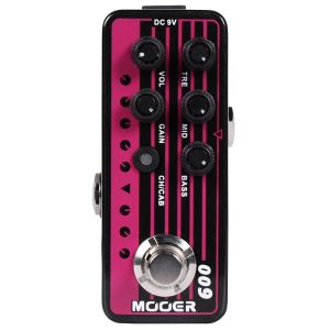 Mooer | MOOER 009 Black Night Guitar Effect Pedal Digital Preamp Multi Effect Processor Tremolo Synthesizer Pedal Guitar Accessories