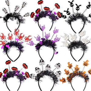 Halloween Headband Cosplay Bando Tanduk Iblis Bando Tanduk Setan Band Witch Spider Halloween Accessories