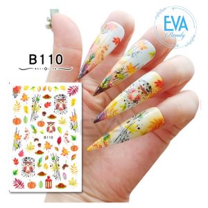 Decal Dán Móng Tay 3D Nail Sticker Trang Trí Chủ Đề Lễ Tạ Ơn Alway Give Thank B108109110