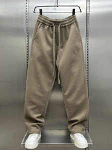 Quần Nỉ Nam Ống Đứng Dày Màu Trơn Đơn Giản Đa Năng Rộng Rãi Mùa Thu Đông Quần Dài Thể Thao Thường Ngày Có Túi Quần Dài