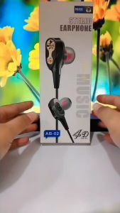 Headset Handsfree AB-02 + Mic Stereo Earphone Extra Bass Universal