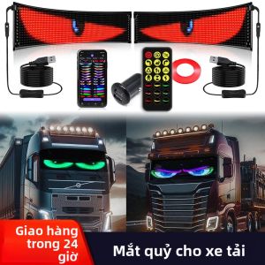 Bảng Đèn LED Ma Trận ZSQHET RGB Devil Eyes Dành Cho Xe Tải 60cm Đèn Lập Trình Tự Chế Với Điều Khiển Từ Xa Và Ứng Dụng Bluetooth Hiệu Ứng Đèn Cuộn