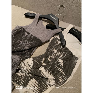 Áo Ba Lỗ Cổ Chữ U in Họa Tiết Phong Cách Đường Phố Mỹ Dành Cho Nữ Mùa Hè Mới Cổ Điển Đa Năng Ôm Vừa Vặn Tôn Dáng Áo Thun