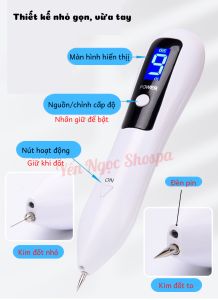 Máy đốt nốt ruồi 9 cấp có đèn pin cho spa cá nhân