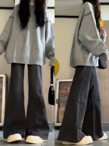 XIANGBAIWEI | High Street Warm Thickened Denim Jeans Trousers