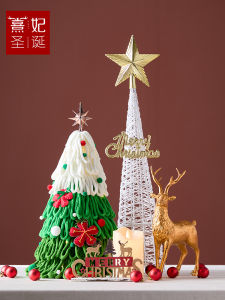 Christmas Scene Layout Christmas Decorations Desktop Christmas Tree Suit Fancy Theme Atmosphere Mini Ornaments