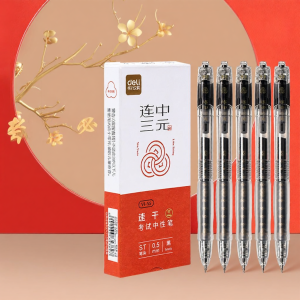 deli | Exam-Use Quick-Drying Click Gel Pen 0.5mm