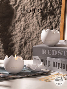 Mr. Grocery Jojos L PD Aromatherapy Candle Birthday Eggshell Shape Gift Box Easter Purple Pie Home Decorative Fragrance Candle