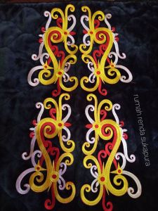 bordir dayak atas bawah / rompi dayak