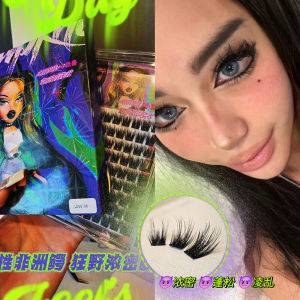 Wild African Crocodile False Eyelashes Segmented Fluffy Thick Wild Sense Messy Asian Easy to Use Curly Long Lasting Makeup Tools