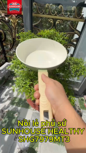 Bộ 3 nồi chảo quánh / Nồi lẻ phủ sứ SUNHOUSE HEALTHY SHG7979MT3 dùng mọi loại bếp - Hàng chính hãng