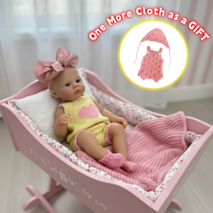 2 Styles/1 PCS Open Mouth Meadow Solid Silicone Girl Dolls With 2 Sets Clothes Paint Skin Washable Lifelike Reborn Girl Doll