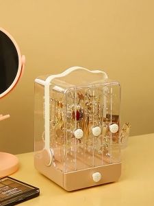 Earring Storage Box Acrylic Jewelry Necklace Chain Earrings Display Drawer Stand Holder Organizer Kotak Subang