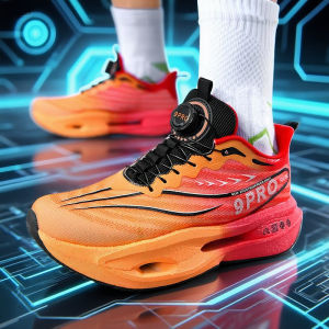 Red Shock Absorption Running Shoes for Boys