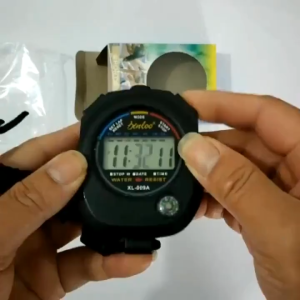 Stopwatch Chronograph Timer Counter Waterproof Digital LCD With Battery Sport